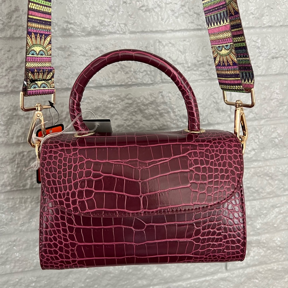 Croc embossed purse